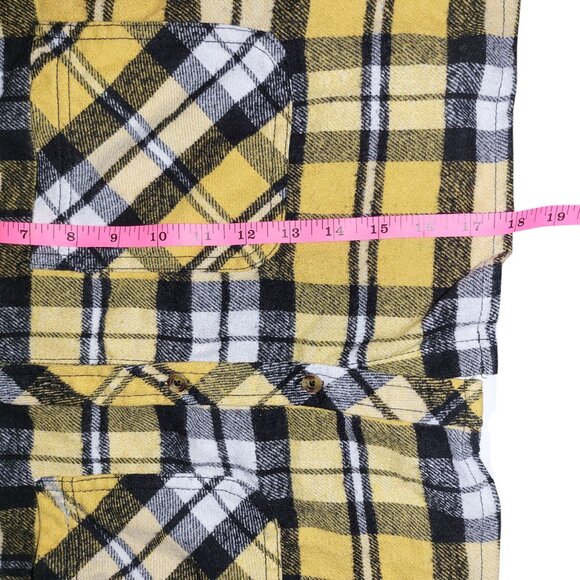 CI SONO | Yellow Plaid Wide Flannel Cropped Top - Picture 8 of 11